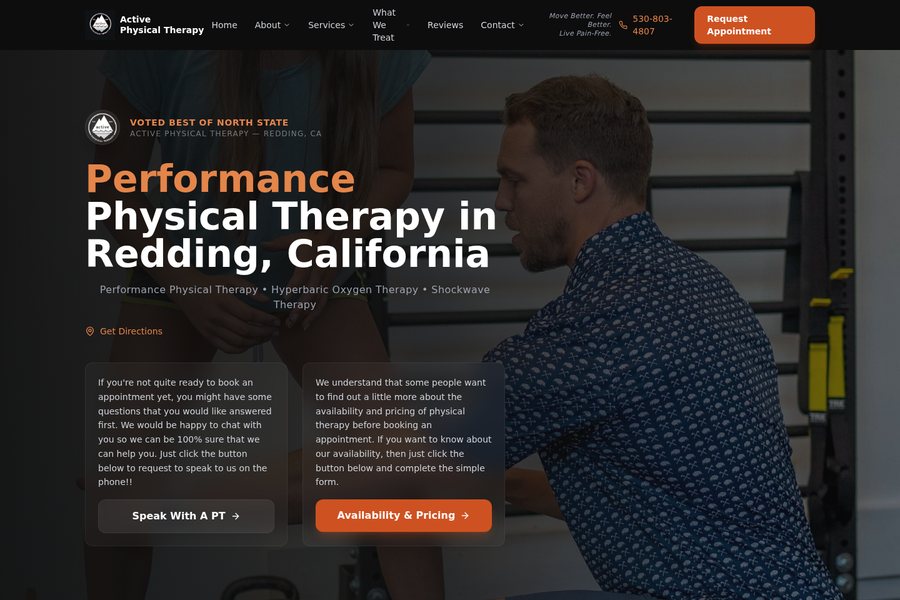 Active Physical Therapy website designed by Headflood