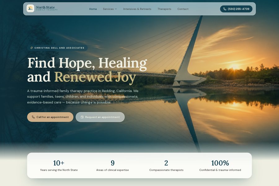 North State Family Therapy website designed by Headflood